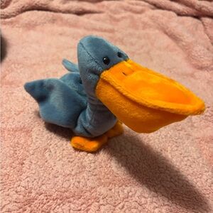Blue and Orange Plush Pelican Toy